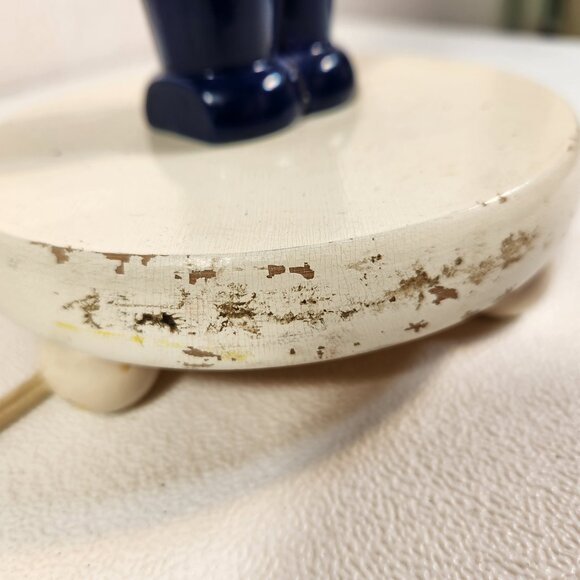 1950's Nursery Kids Baby Lamp Toy Soldier Boy Tested Working Vintage No Shade - Picture 13 of 16